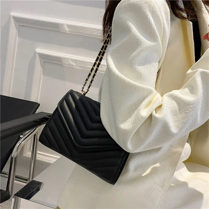 The Chevron Chain Crossbody Bag