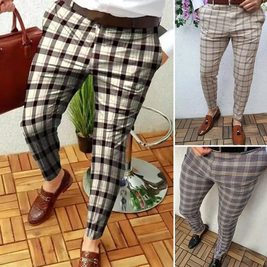 Men's Smart Casual Plaid Pants