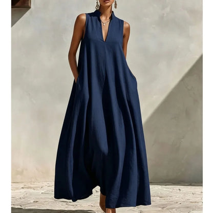 Minimalist Sleeveless Maxi Dress