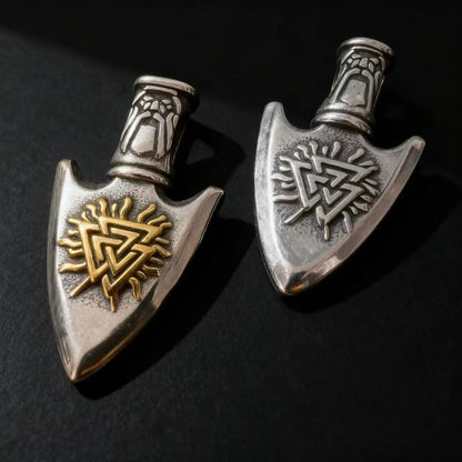 Viking Arrowhead Compass Pendant Necklace