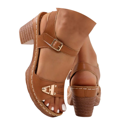 Chic Adjustable Strap Wedge Sandals