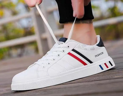 Men's Casual Vulcanized White Sneakers