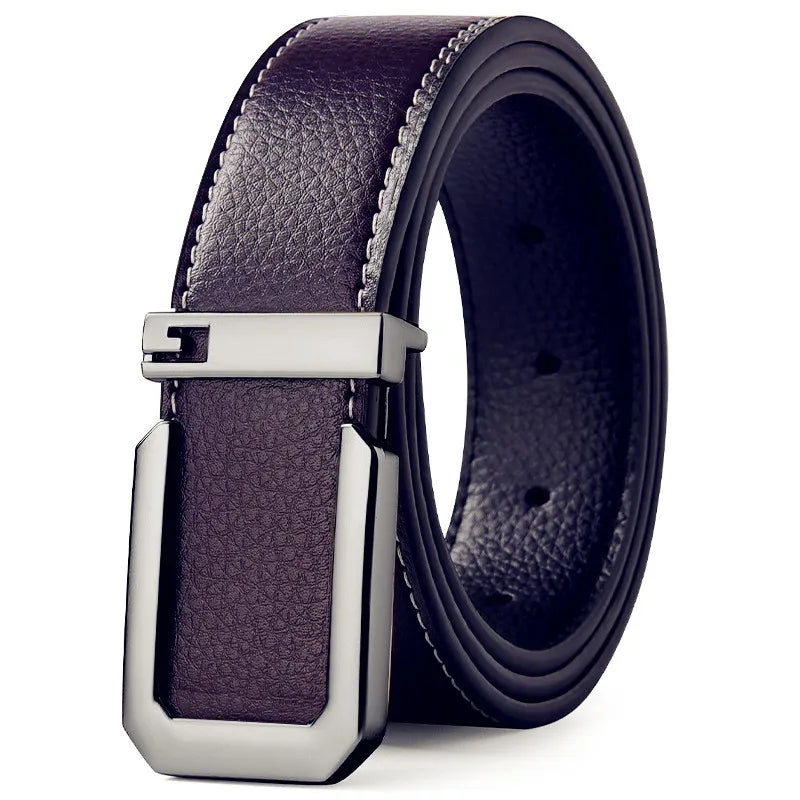 Sleek Automatic Leather Belt