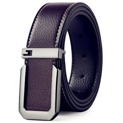 Sleek Automatic Leather Belt