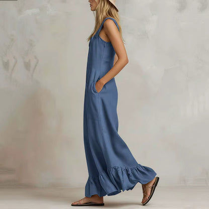 Aurora Ruffle Wide Leg Jumpsuit