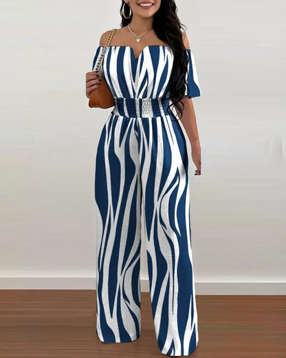 Classy Off-Shoulder High Waist Jumpsuit