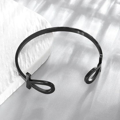 Polished Steel Open Cuff Bangle