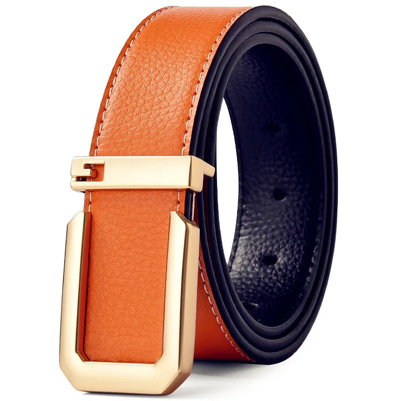 Sleek Automatic Leather Belt
