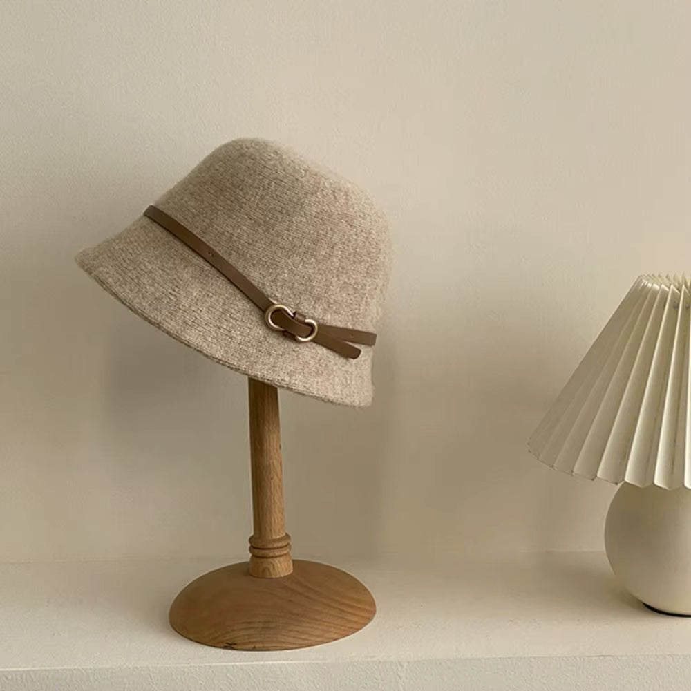 Chic Wool Buckle Cap