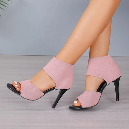 Chic Cut-Out Knit Heels For Women
