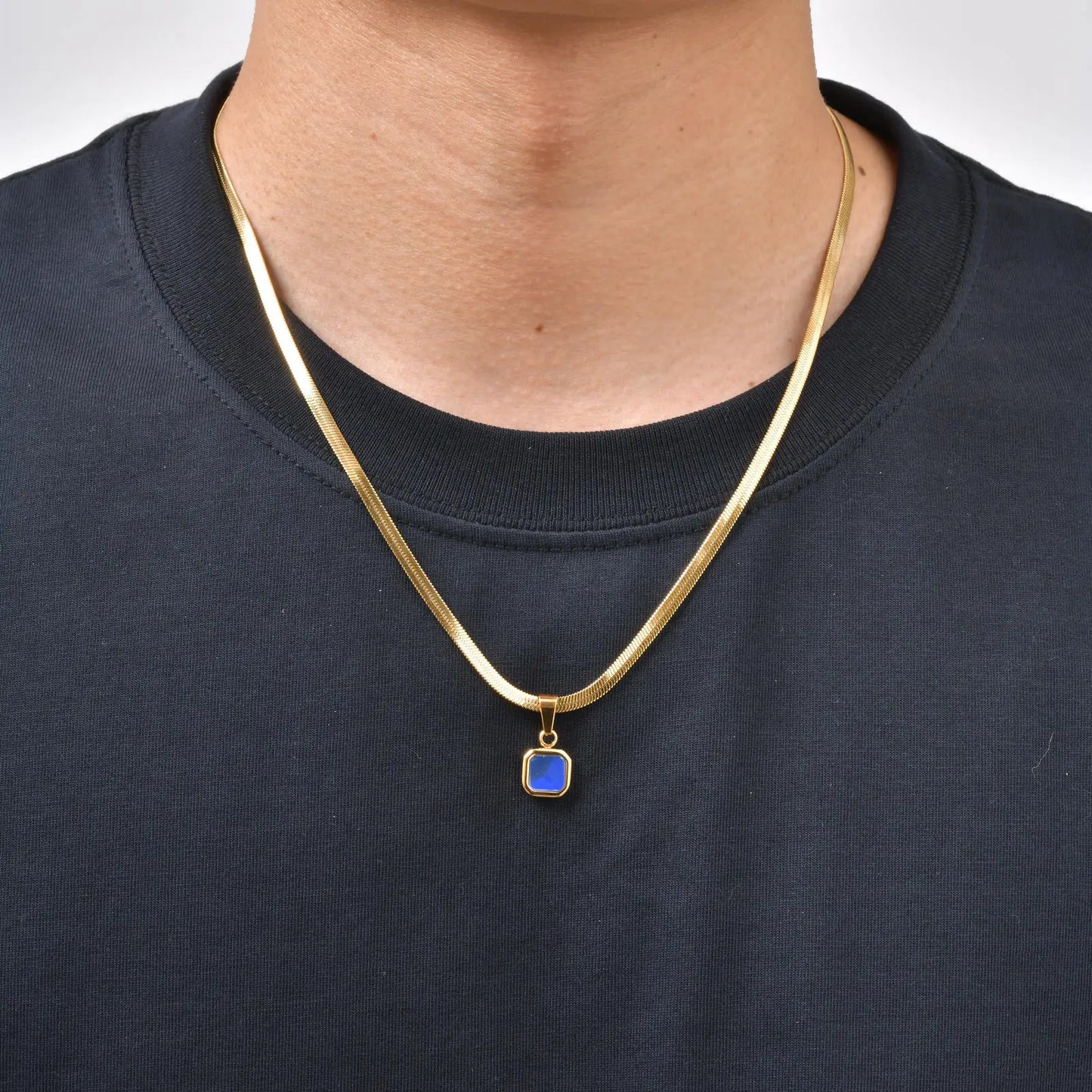 Stonecraft Herringbone Pendant Necklace