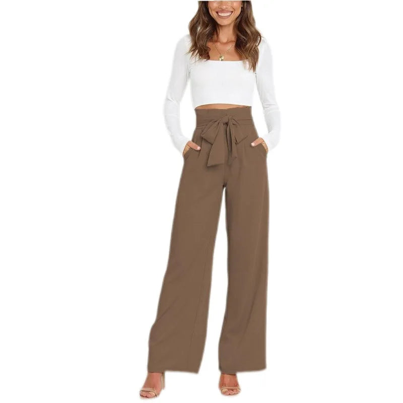 High Waist Belted Pants