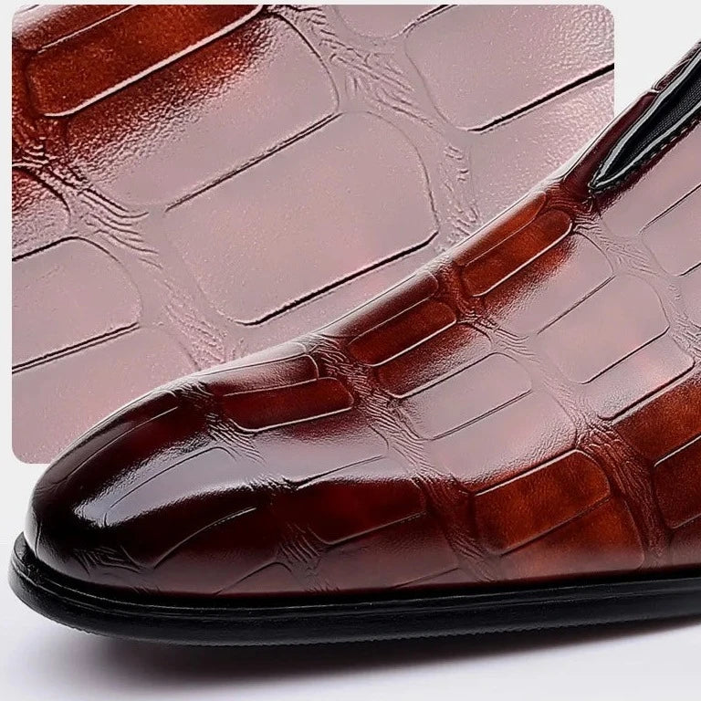 Classic Embossed Oxford Shoes for Men