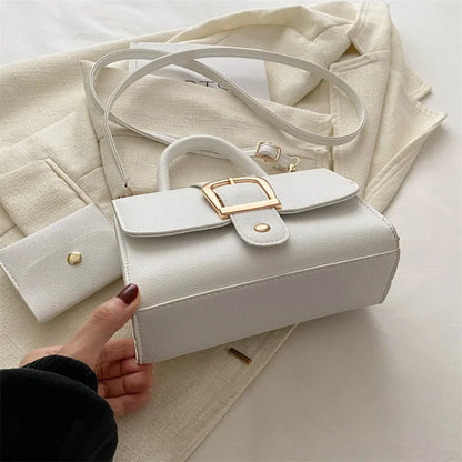 Structured Buckle Top-Handle Mini Bag