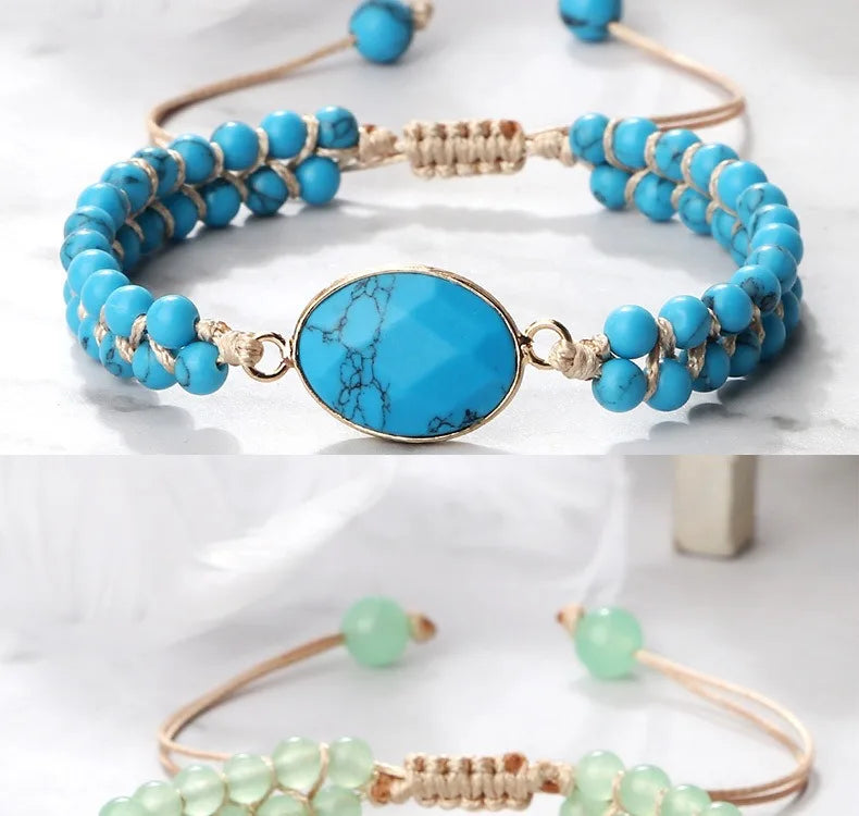 Handmade Natural Stone Beaded Bracelet