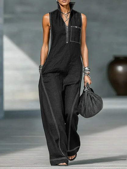 Elegant High Street Linen Jumpsuit