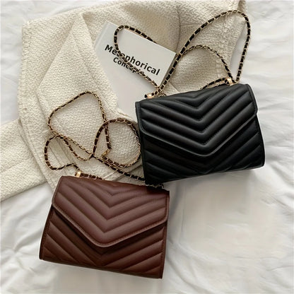 The Chevron Chain Crossbody Bag