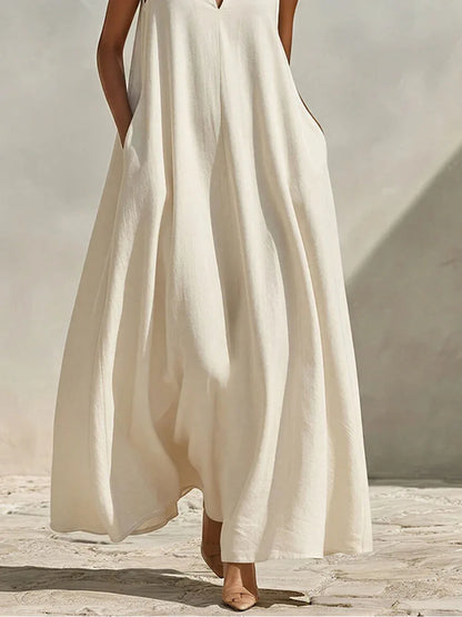Minimalist Sleeveless Maxi Dress