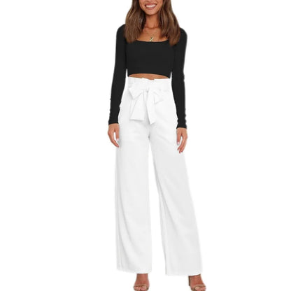 High Waist Belted Pants