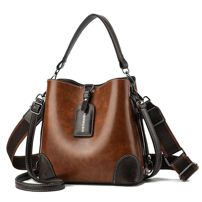 The Elena Structured Vintage Bucket Bag