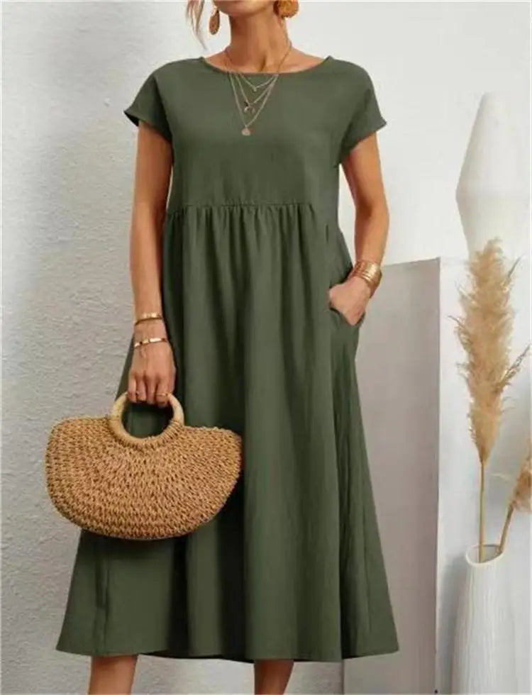 Elegant Summer Linen Dress