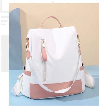 Women's Anti-Theft Leather Backpack