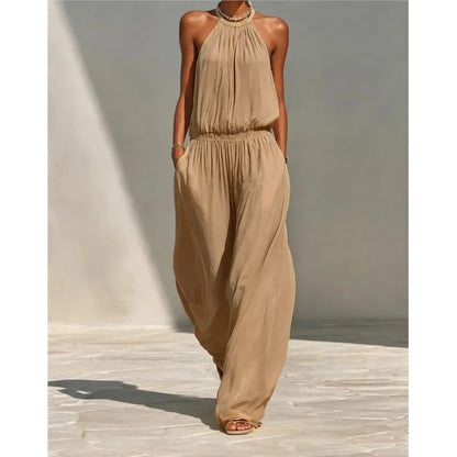 Breezy Halter Palazzo Jumpsuit