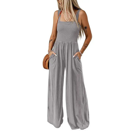Women's Square Neck Wide Leg Jumpsuit