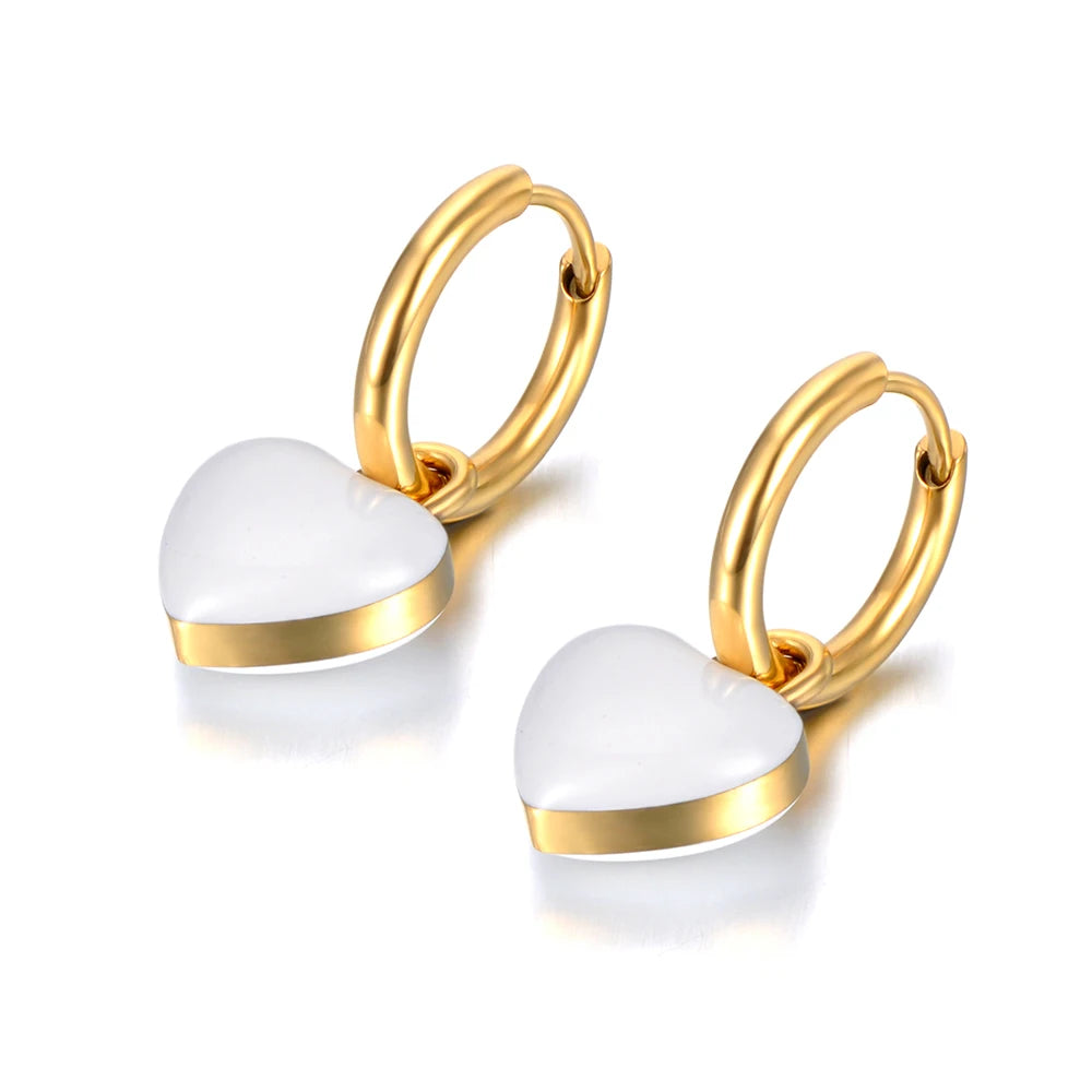 Colorblock Charm Hoop Earrings