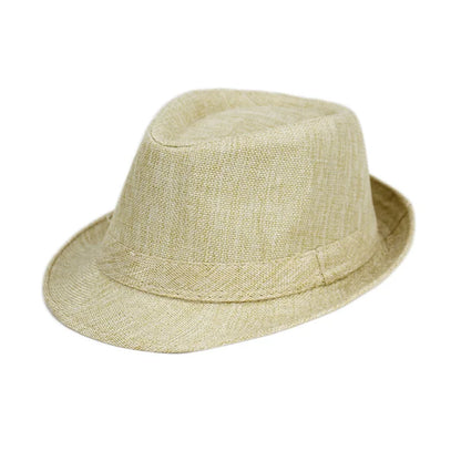 Classic Linen Fedora Hat