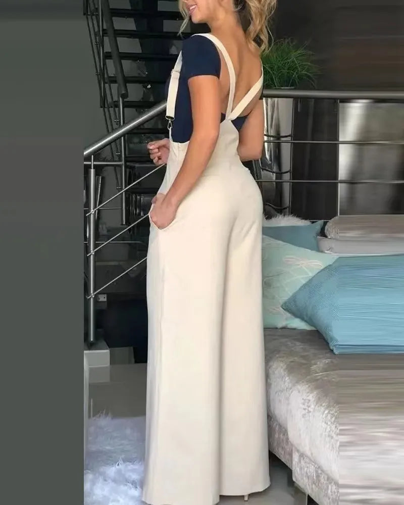 Elegant Spring Suspender Jumpsuit