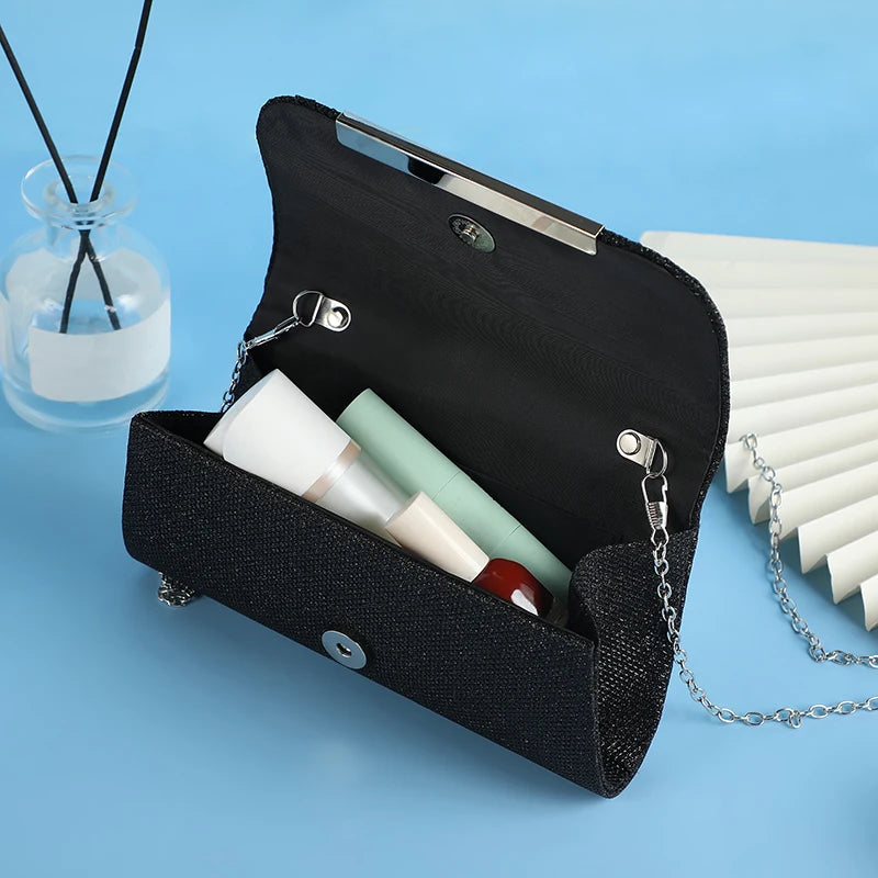 Luxury Shimmer Envelope Clutch