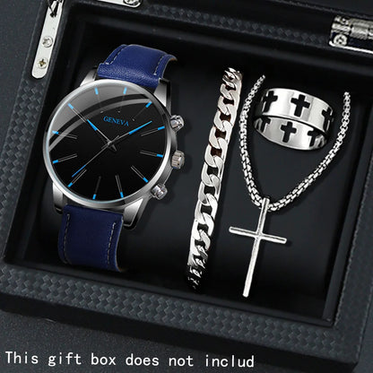 4-Piece Men's Luxury Watch Set