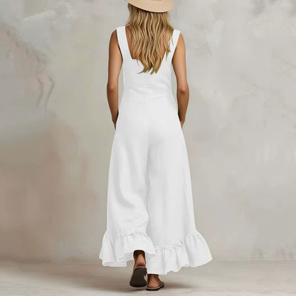 Aurora Ruffle Wide Leg Jumpsuit