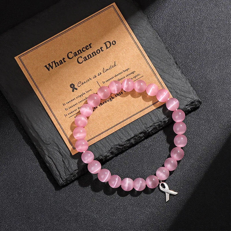 Cancer Warrior Beaded Gemstone Bracelet