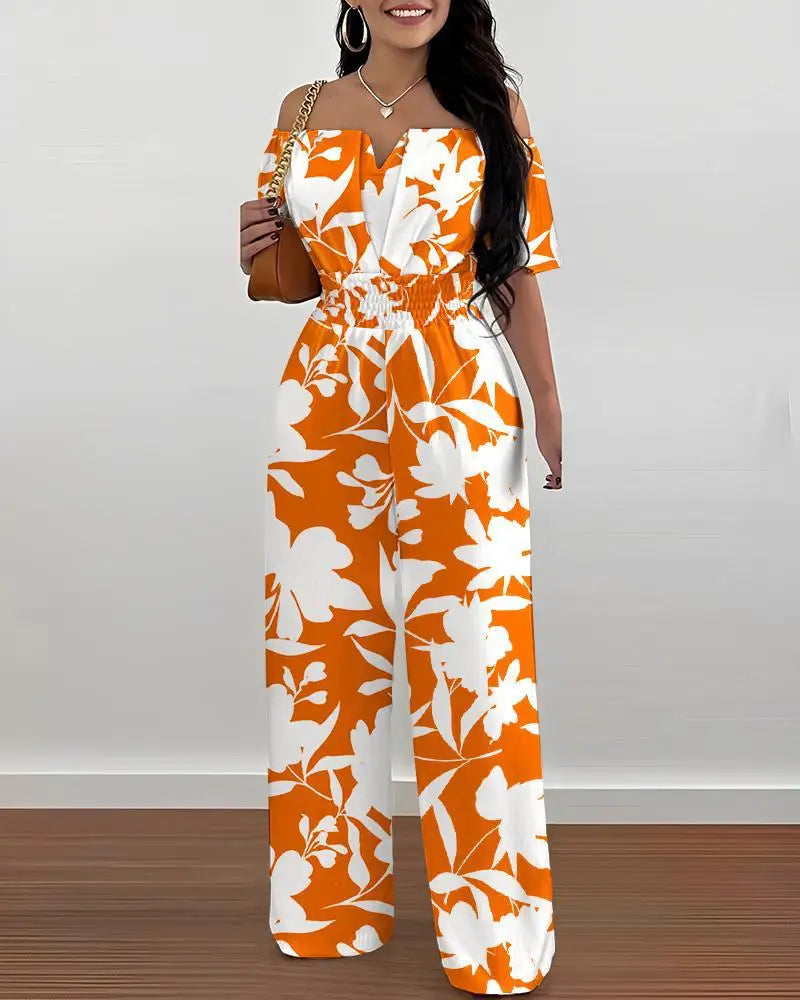 Classy Off-Shoulder High Waist Jumpsuit