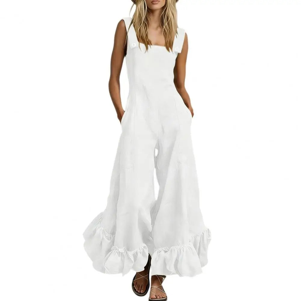Aurora Ruffle Wide Leg Jumpsuit