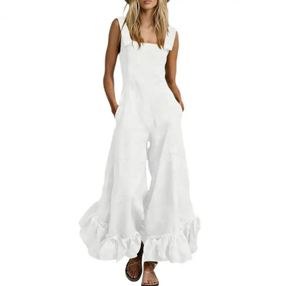 Aurora Ruffle Wide Leg Jumpsuit