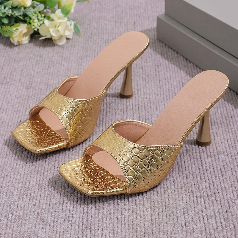 Elegant Square Toe Heels