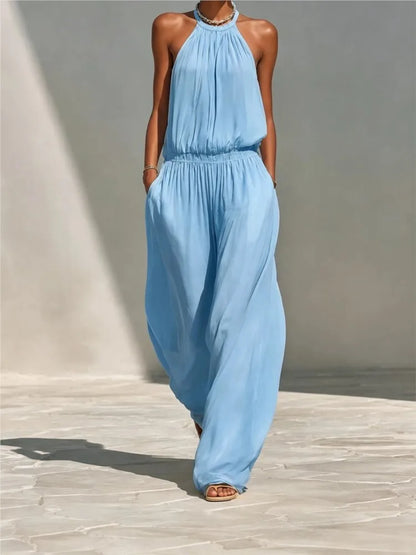 Breezy Halter Palazzo Jumpsuit