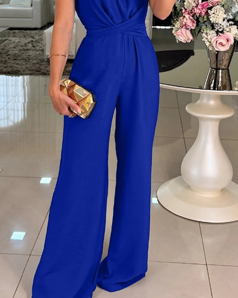 Elegant Wide-Leg Summer Jumpsuit