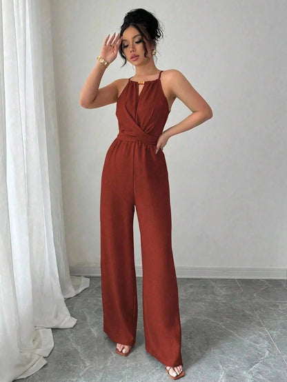 Elegant Wide-Leg Summer Jumpsuit