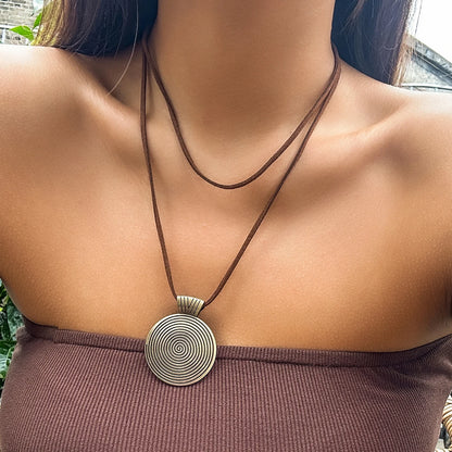 Genuine Leather Statement Necklace