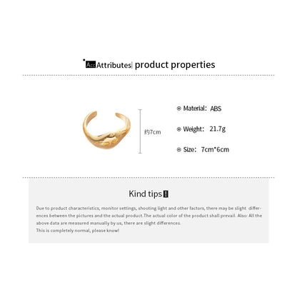 Irregular Geometric Glossy Opening Bangle