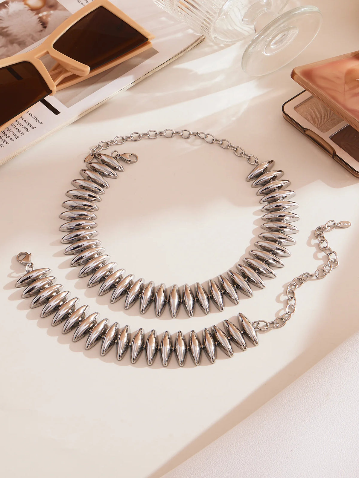 Sculptural Gold Beaded Jewelry Collection
