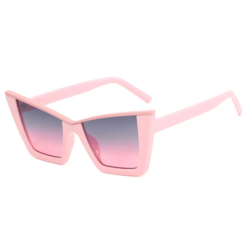 Oversized Bar Cat Eye Sunglasses