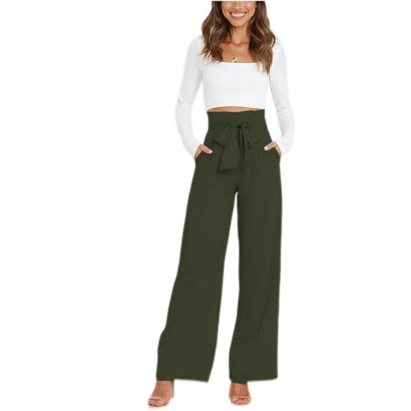 High Waist Belted Pants