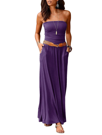 Strapless Flared Jumpsuit Women