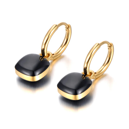 Colorblock Charm Hoop Earrings
