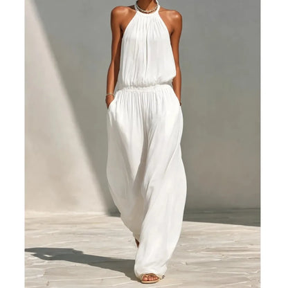Breezy Halter Palazzo Jumpsuit